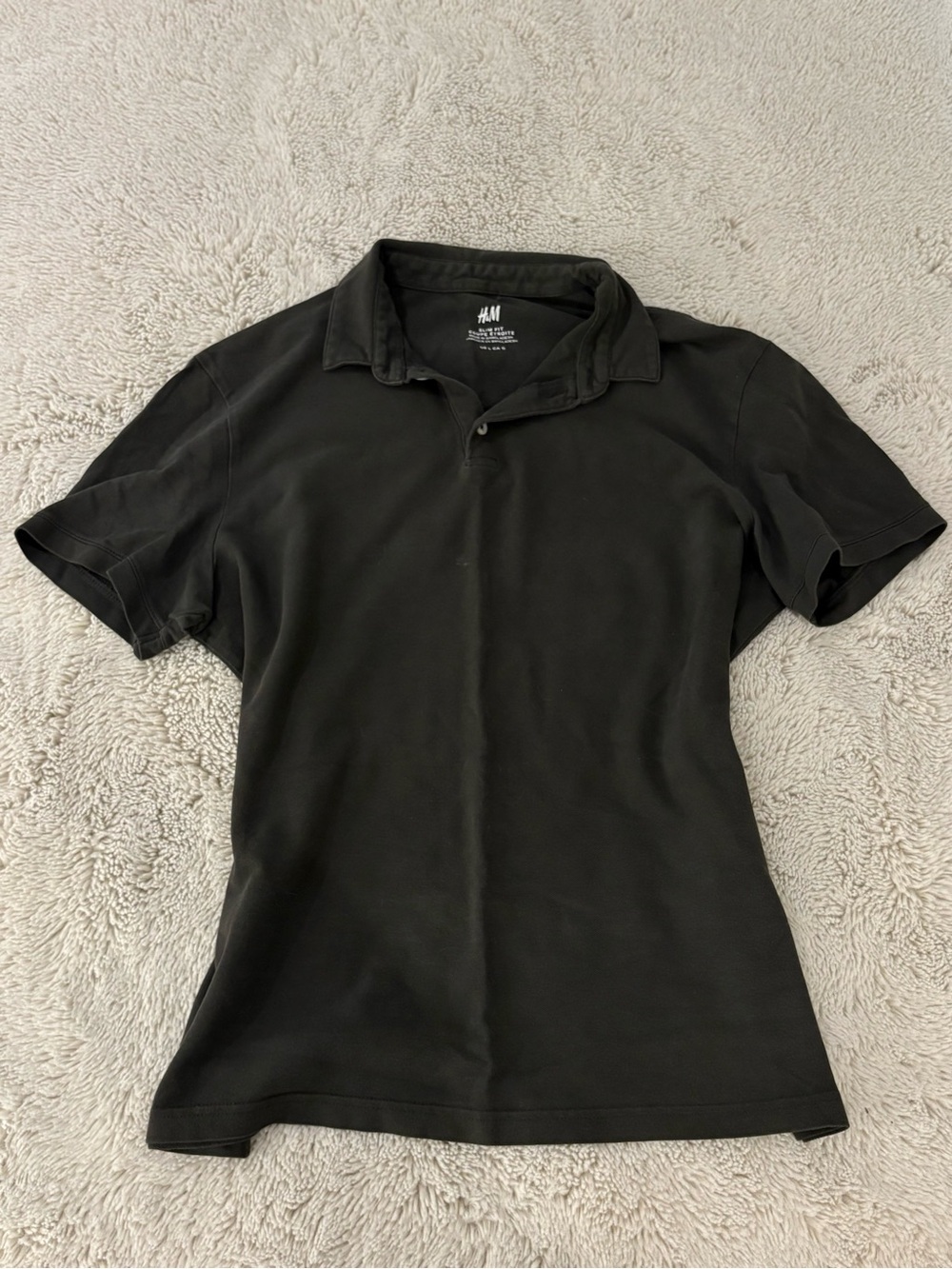 H&M Dark Green Polo Shirt - Minimal Short Sleeve